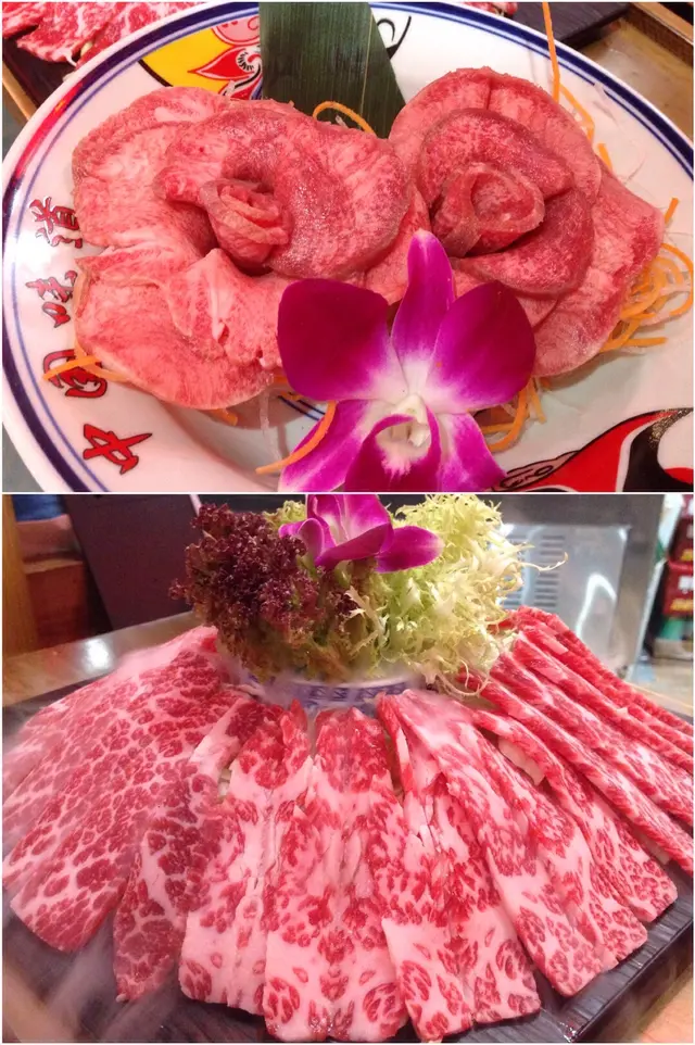 手捲牛舌花/極品手切肥牛腋