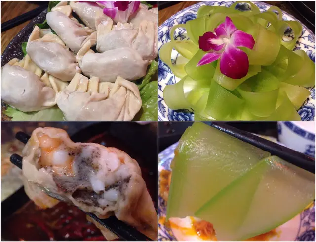 黑松露海鮮餃/手捲萵笋片