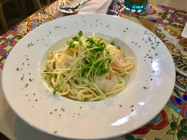 鱈魚子蝦肉蛋黃醬意大利粉