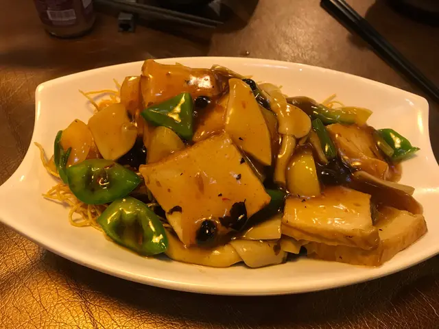 豉椒鮮菌百葉豆腐脆麵