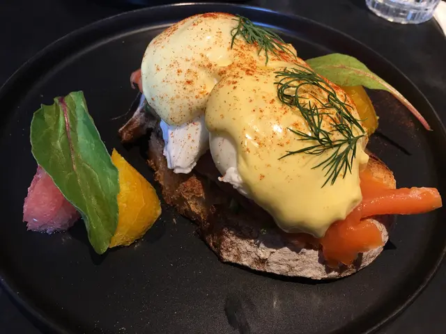 Egg benedict with smoked salmon on toast