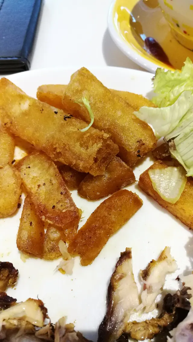 炸脾切出黎食唔到嘅部分