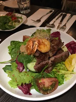 Roasted  Beef  &  Prawn  Quinoa  Salad
