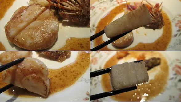 帶子彈牙鮮甜, 再蘸些酸咪咪的醬汁, 美味!