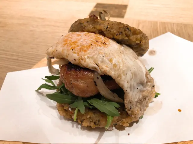 Char  Siu  &  Egg  Rice  Burger
