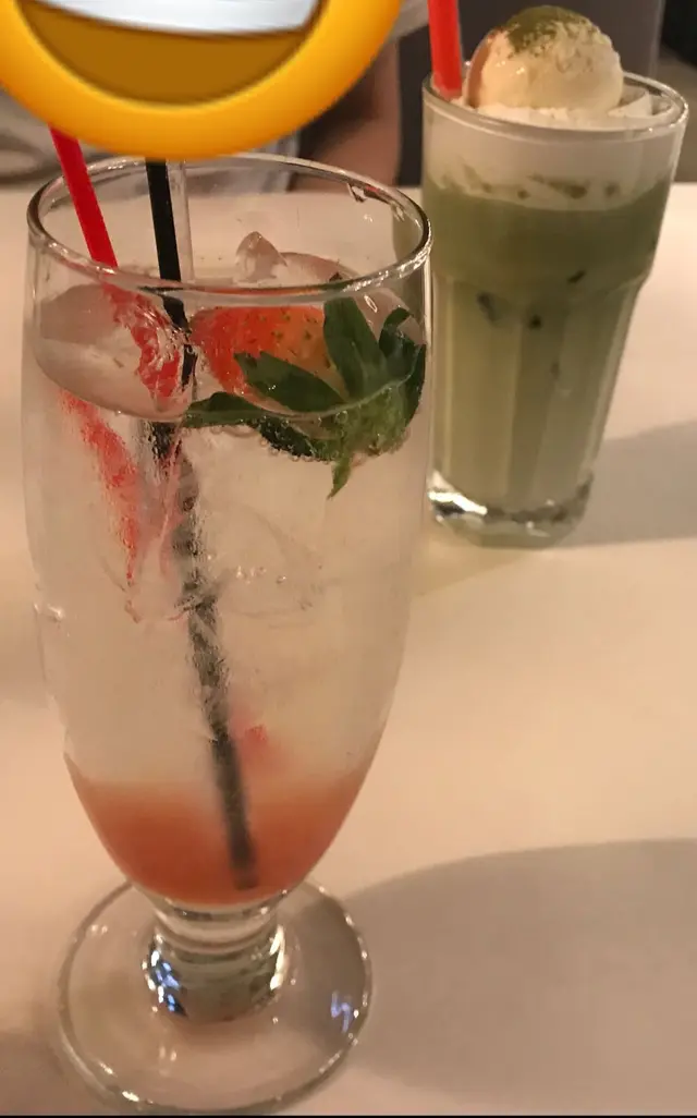 宇治綠茶雪糕特飲+白桃梳打