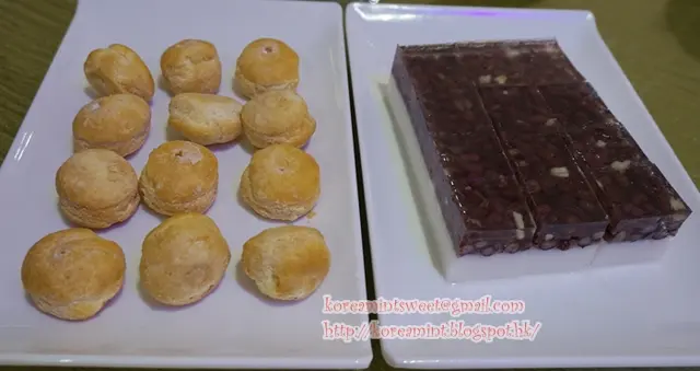 意式泡芙酥及蓮子百合紅豆糕