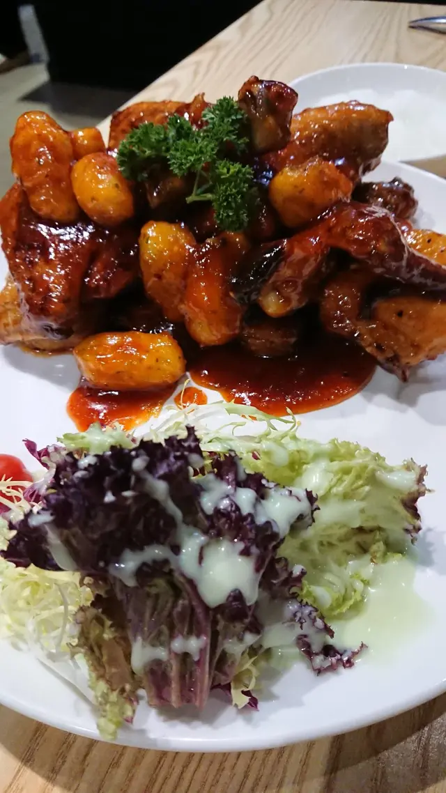 Chicken with Rice Cake