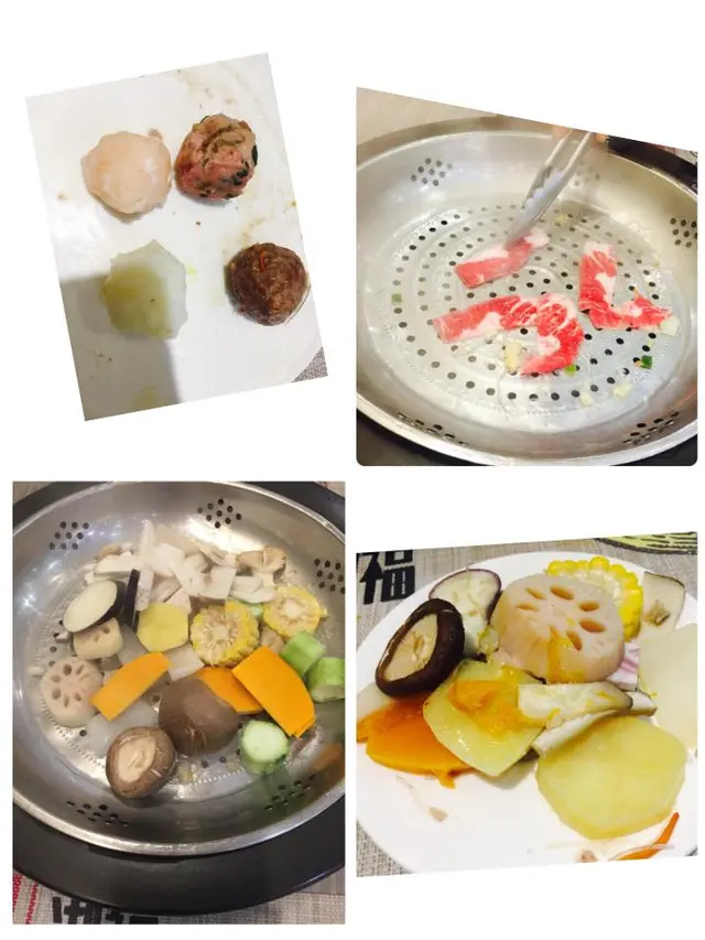 手打梅菜豬肉、手切和牛肉、雜菜籃