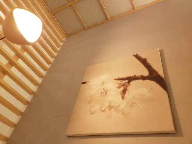 和座座位舒適, 坐得很舒服, 好舒適, 牆身有日本的畫,猶如置身日本民居