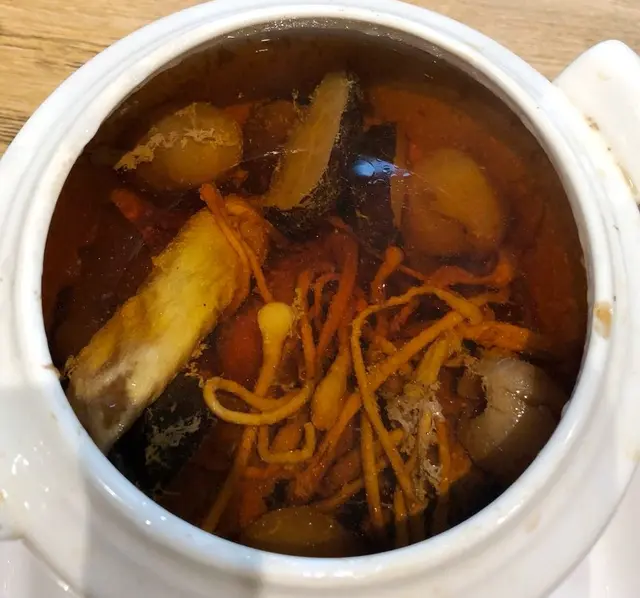 栗子蟲草花花膠燉雞湯