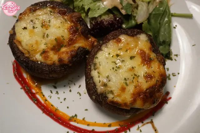 芝士焗有機大傘菇