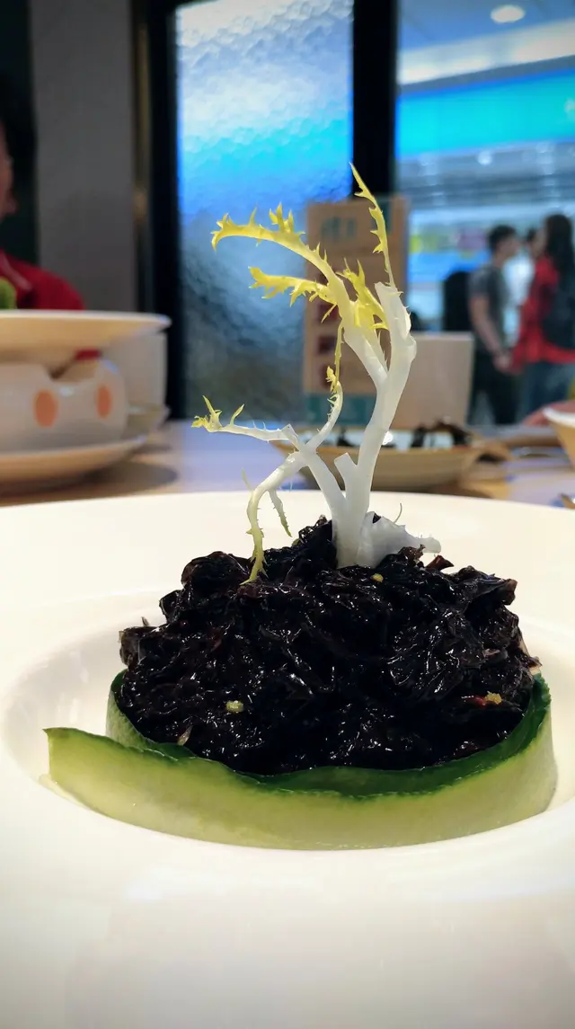 蝦苗拌頭水紫菜