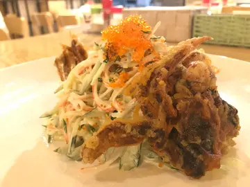 软壳蟹蟹子沙律