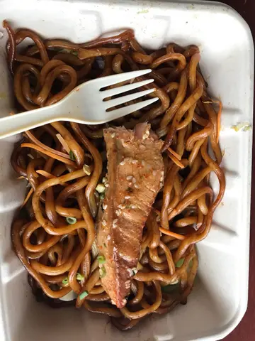 D1  Roasted  Salmon  with  stir-fried  udon