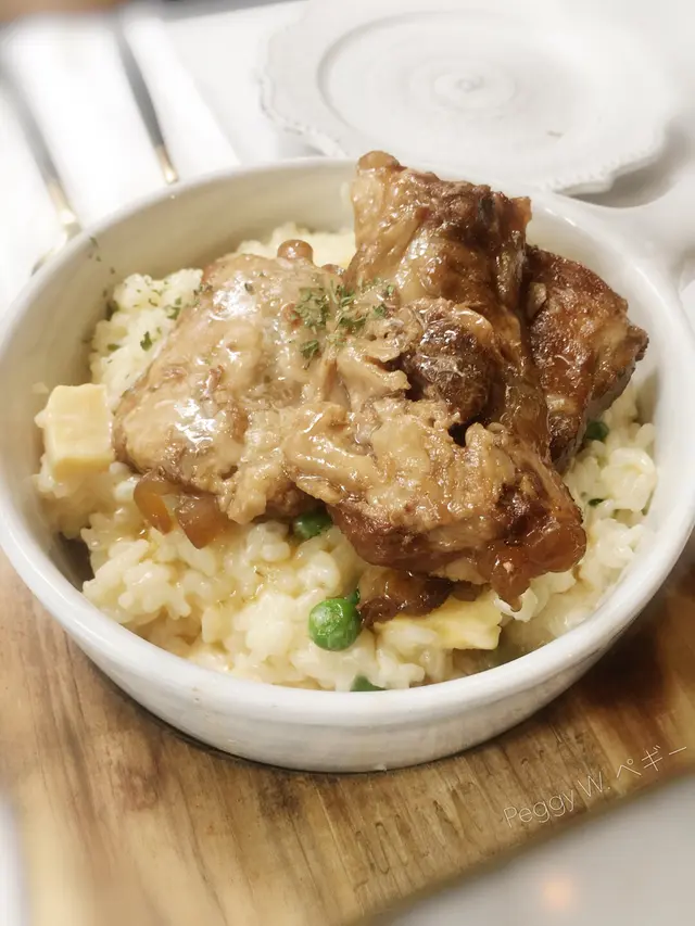 豬軟骨芝士青豆飯