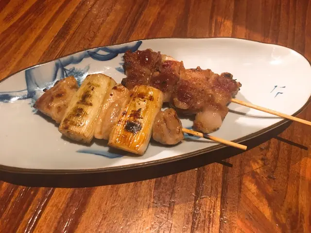 牛肉年糕串+雞肉京蔥串