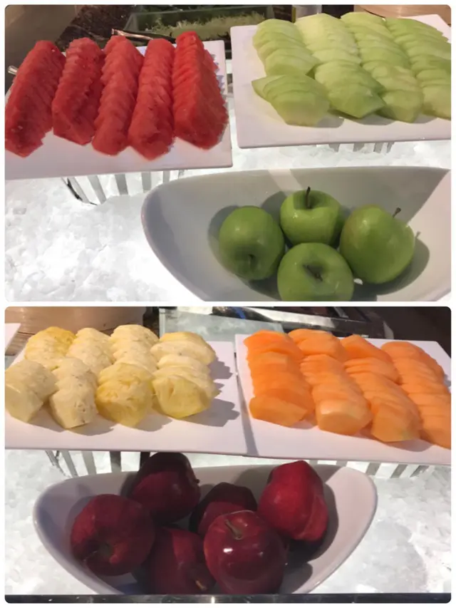 西瓜、蜜瓜、哈蜜瓜、菠蘿、青蘋果、紅蘋果