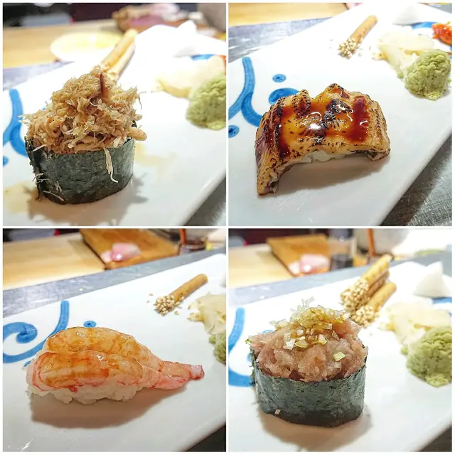 蟹肉、穴子、甜蝦、香蔥吞拿