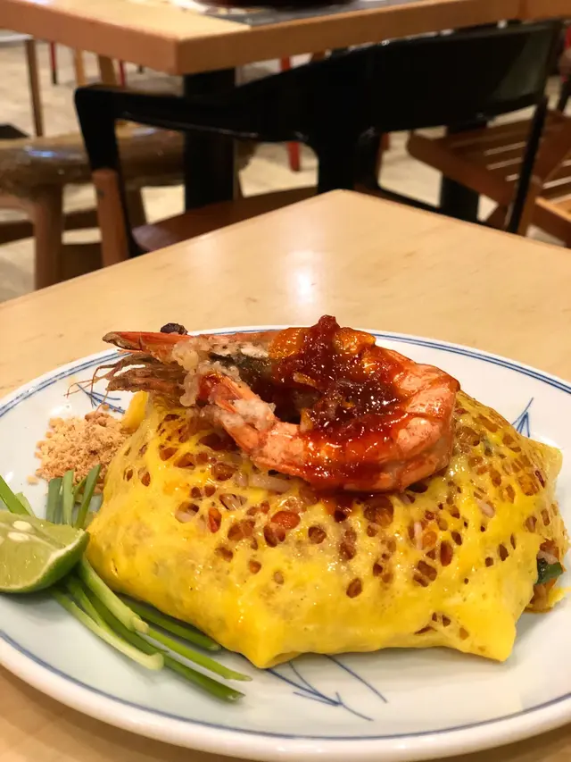 大蝦炒金邊粉