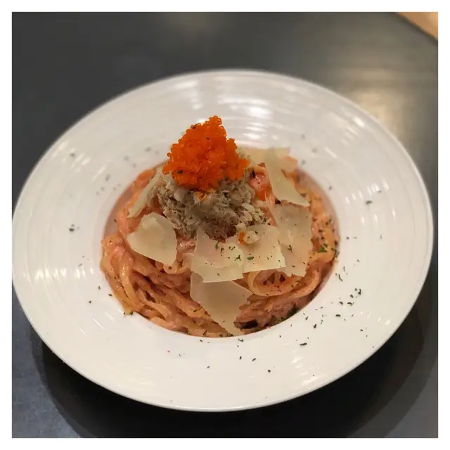 明太子蟹肉扁意粉