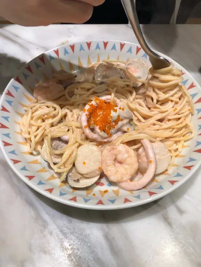 明太子海鮮意粉