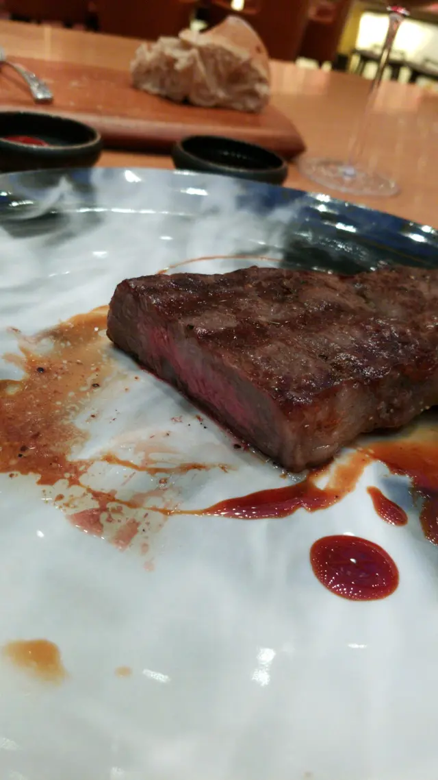 grilled dry aged grain fed steak