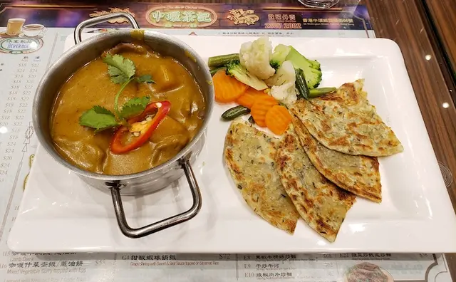 咖喱牛肉葱油餅