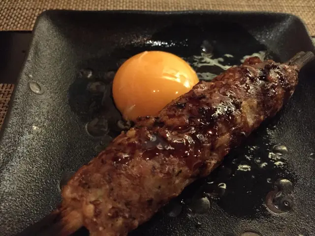 月見免治豚肉串