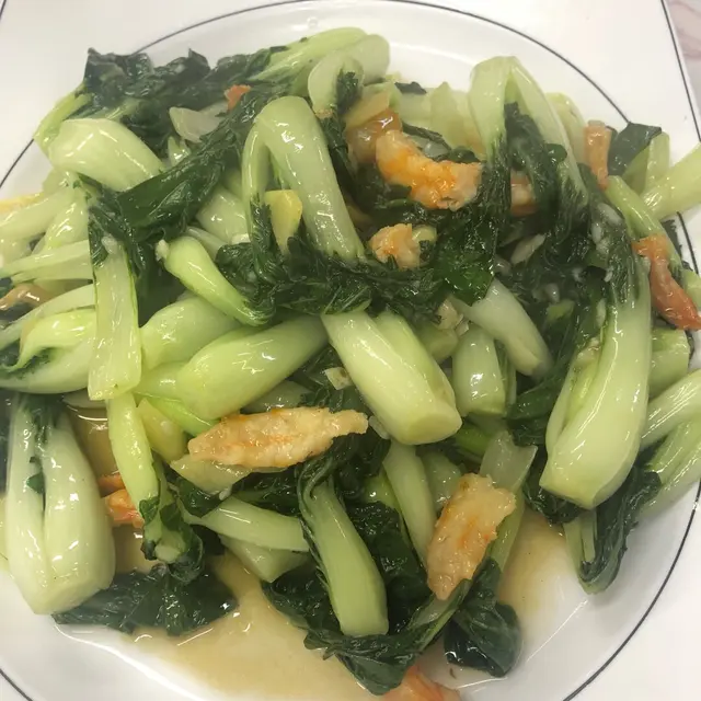蝦干好味，大隻鮮甜，菜爽口！