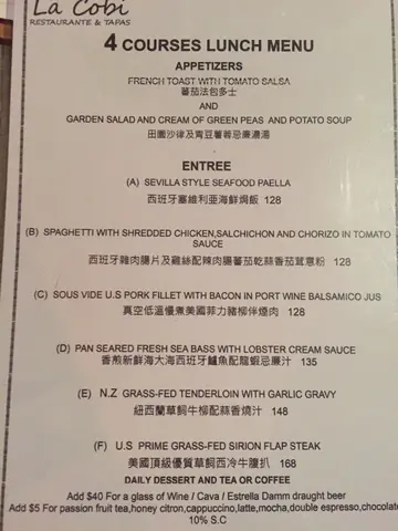 Set  lunch  menu  on    13-26  May  2019