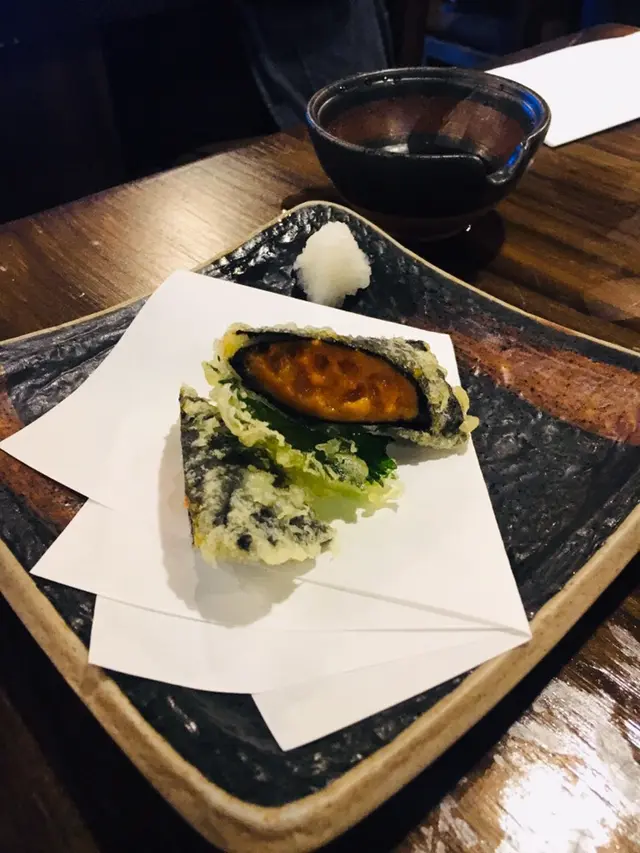 紫菜海膽天婦羅