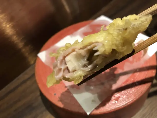 Prosciutto and Maitake Mushroom Tempura