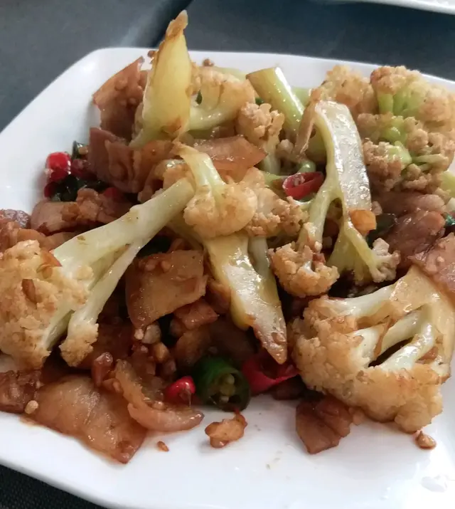有機花菜炒肉