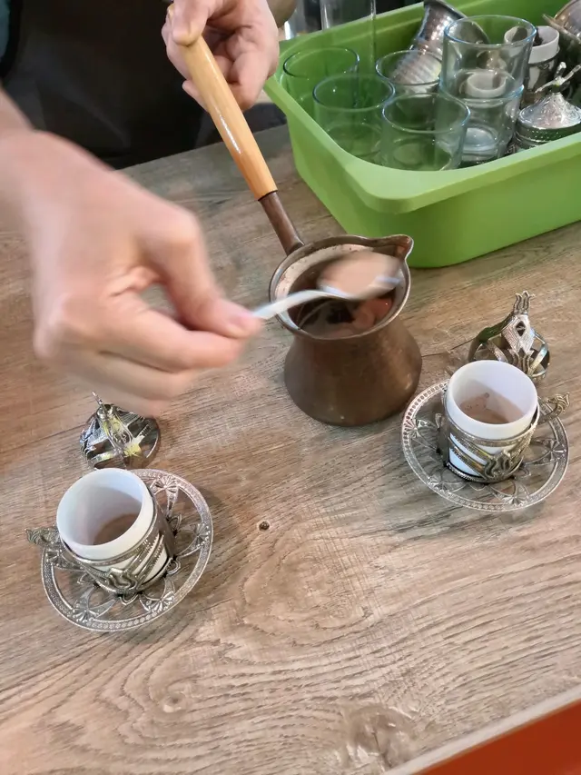 時間嘅關係，無用熱沙，用明火加熱。店主話效果也一樣。