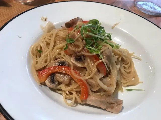 烤雞有機鮮蘑菇天使麵