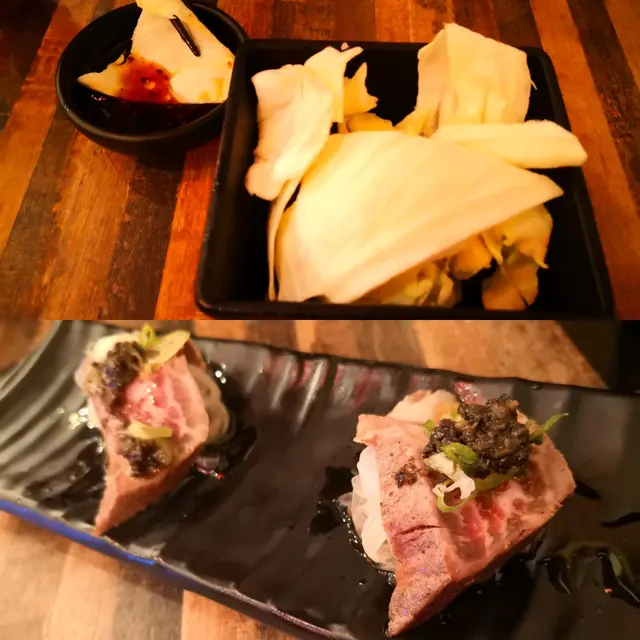 是日沙律、和牛他他