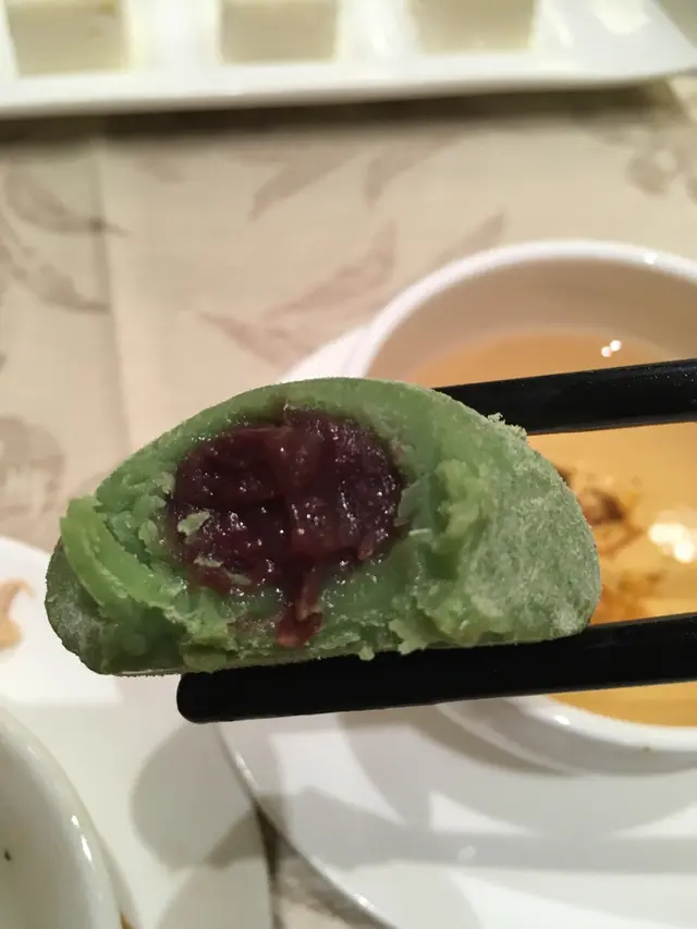 綠茶豆沙糯米糍