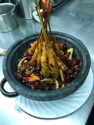 竹签海虾煲