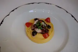 Grilled Octopus with Fava Beans Pure