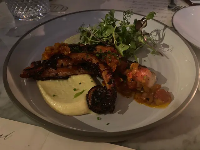 Slow cooked octopus