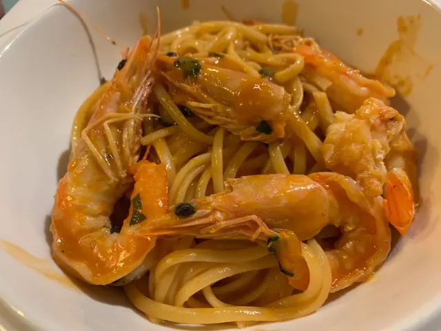 紅蝦汁大蝦意粉