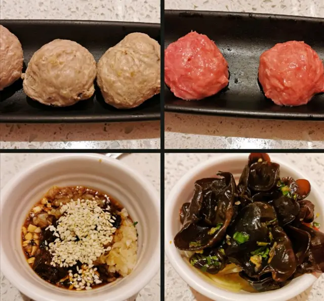 牛肉丸, 香菇丸(半份)