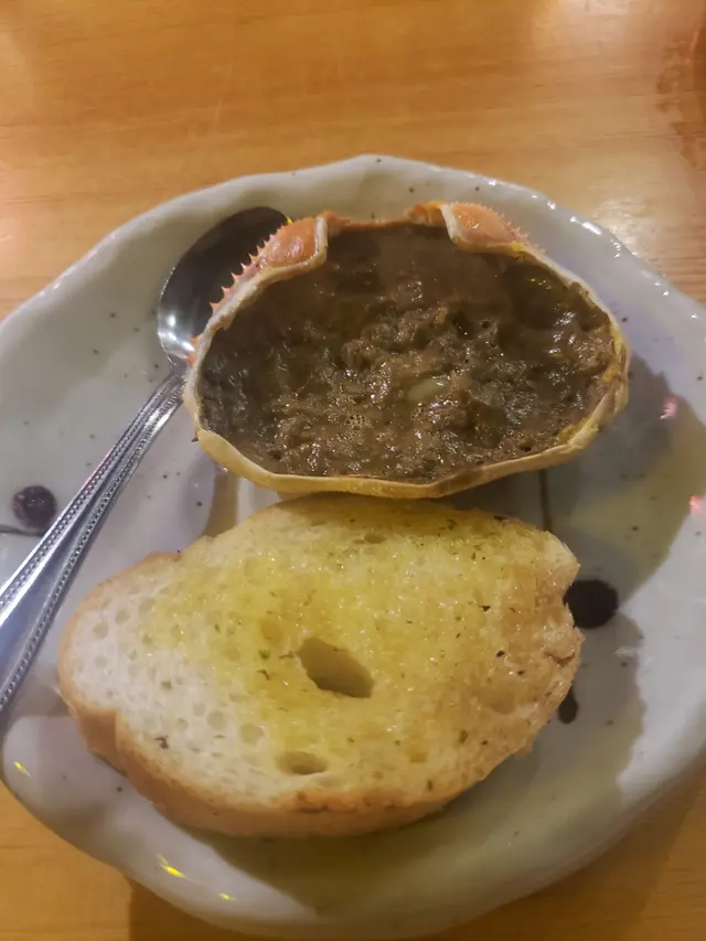 人氣蟹味噌甲羅燒