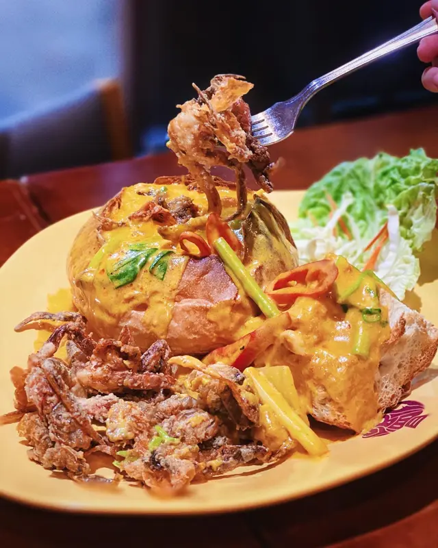 泰皇咖喱法包軟殼蟹