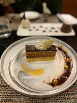 Black truffle and double chocolate cake