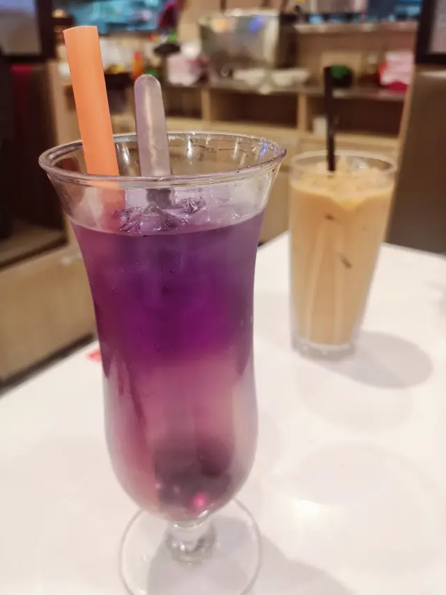 藍蝶花雪梨蜜伴愛玉