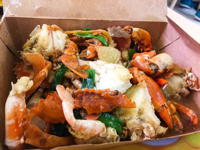 薑蔥炒蟹跟飯
