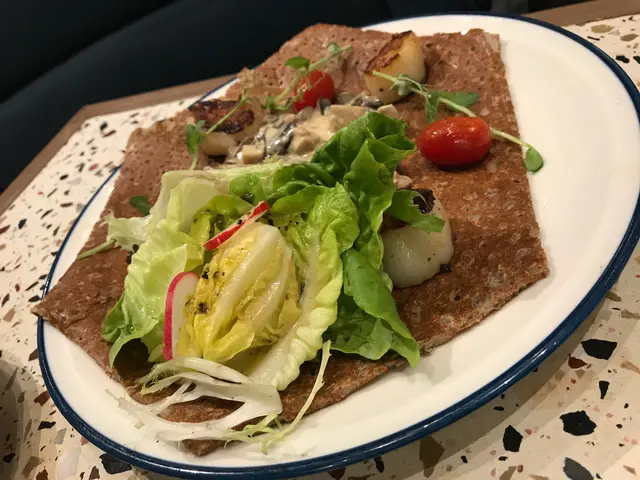 香煎帶子蕎麥薄餅