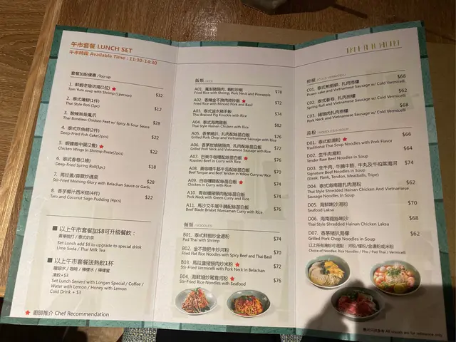Lunch Menu，選擇都算多，而且包一杯嘢飲！